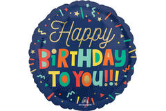 Foil Balloon - "HAPPY BIRTHDAY TO YOU!" - Bright Birthday Blocks - 45 cm